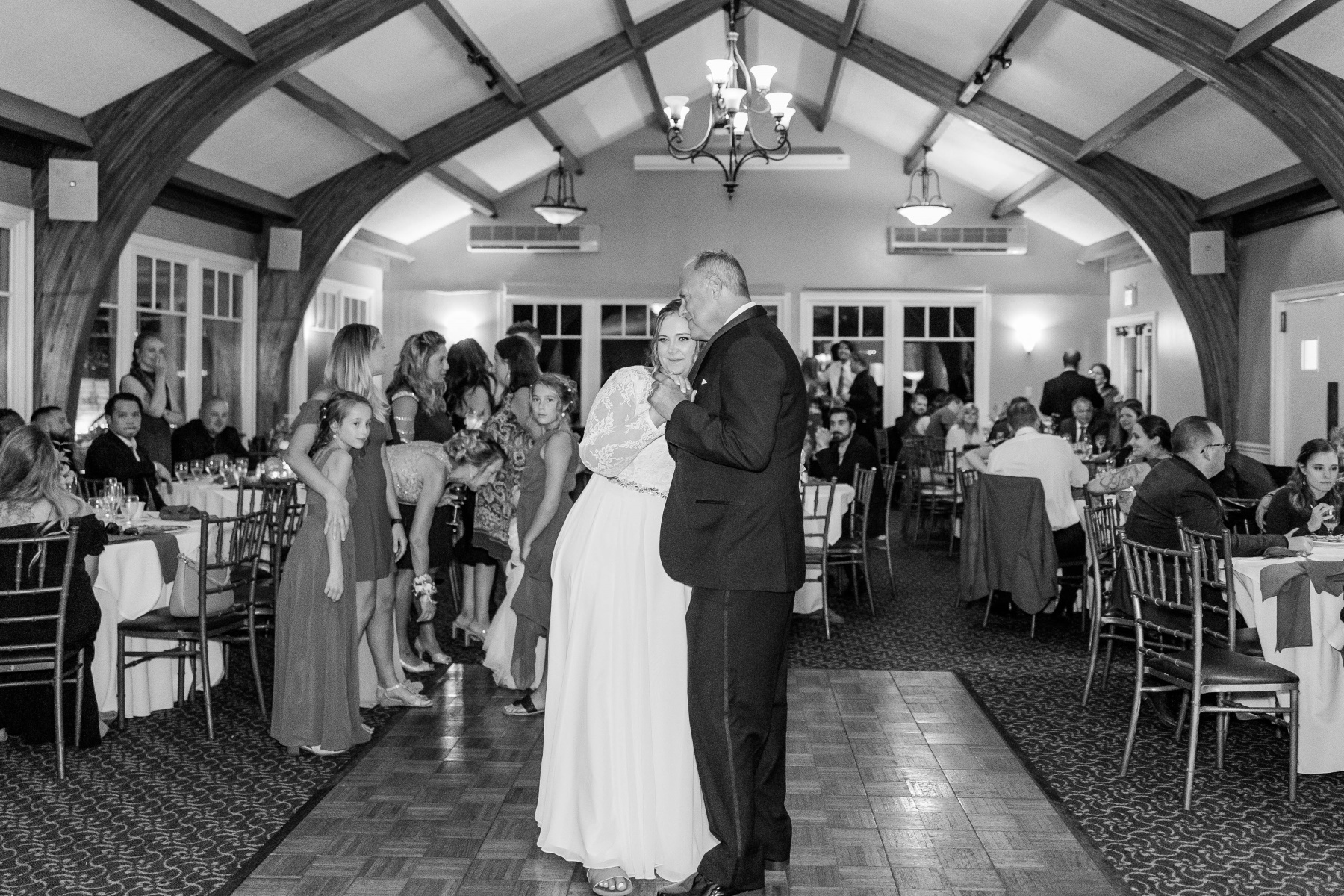 Bride and her father share dance at Great Neck Country Club Wedding